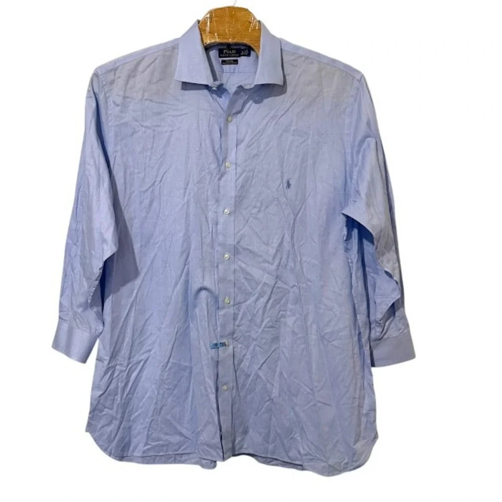 Polo Ralph Lauren Heather Print Long Sleeve Dress Shirt Big Tall‎ 20 36/37 (4XL)